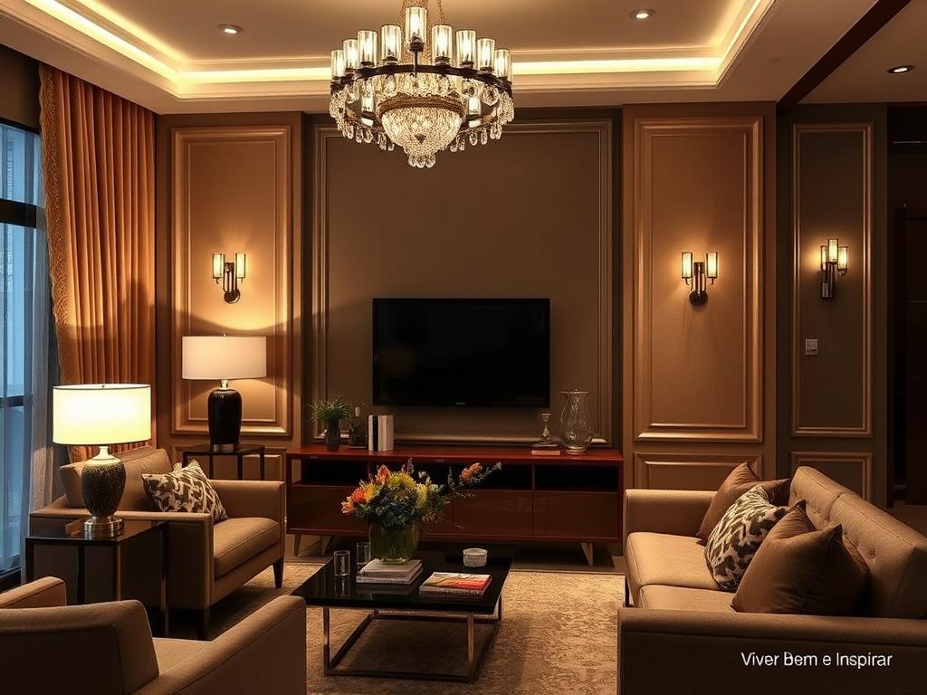 iluminação para sala de estar